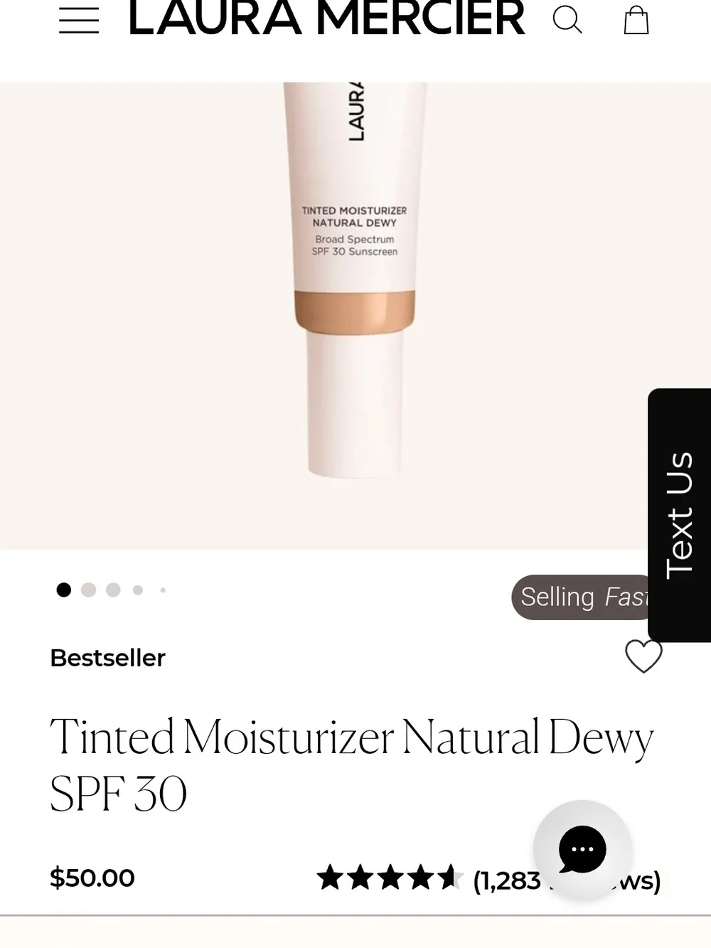 NiB Laura mercier Tinted dewy Moisturizer & Brush - 3N Sand